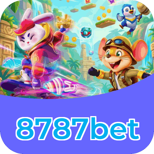 Interface do aplicativo 8787bet mostrando jogos disponíveis no iOS e Android